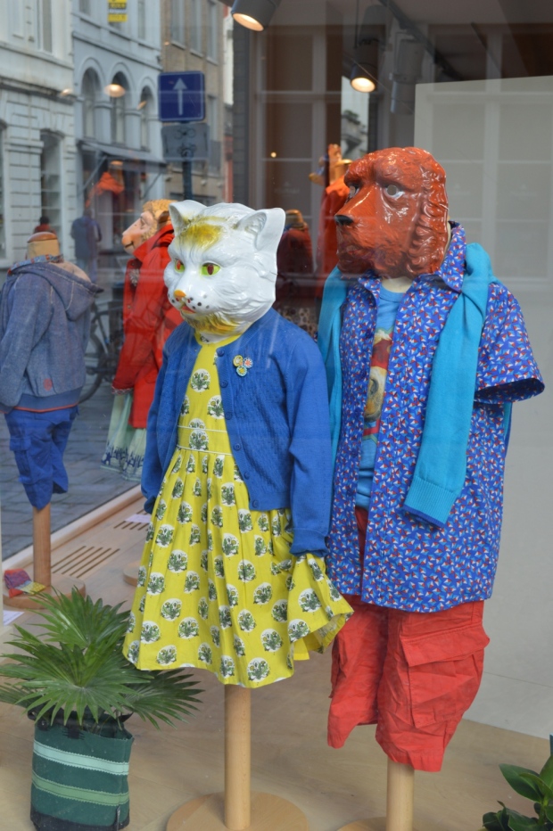 Depressed, angry animal mannequins