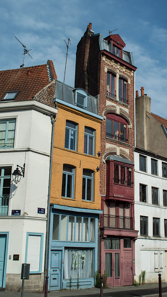 Brightly coloured houses in Lille